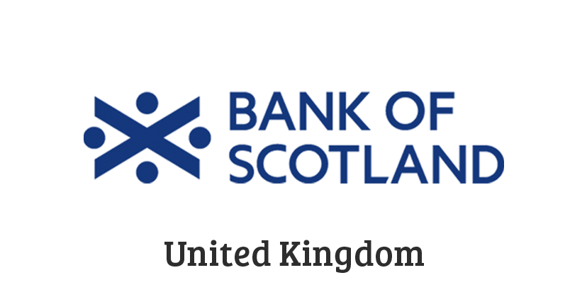 This photo shows Bank of Scotland logo