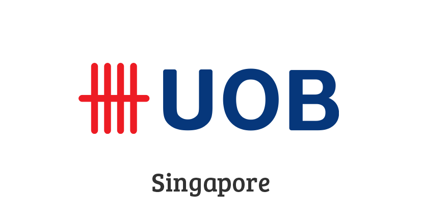 This photo shows UOB Bank Singapore logo