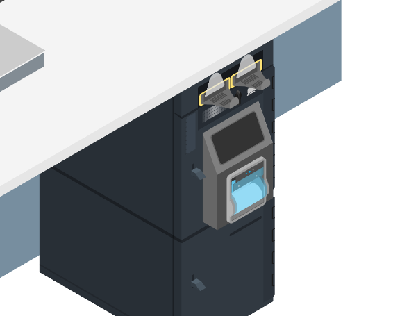 Cashier-Facing Deposit Saf