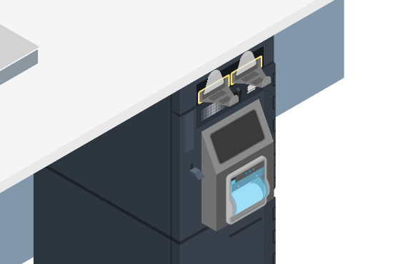 Cashier-Facing Deposit Safe