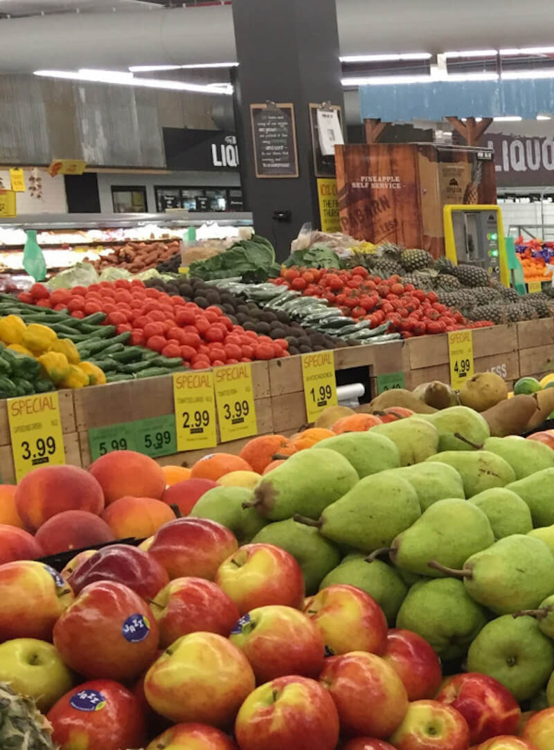 A photo of fresh fruits and vegetables in Supabarn